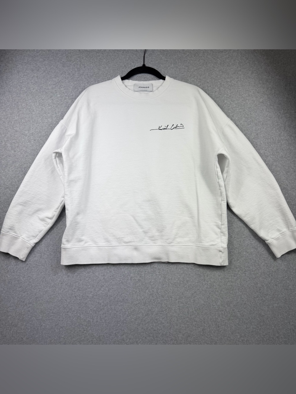 JEANASiS x Kurt Cobain White Oversized Sweatshirt Japanese Import One Size